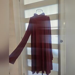 Vans Burgundy Long Sleeve Dress Large